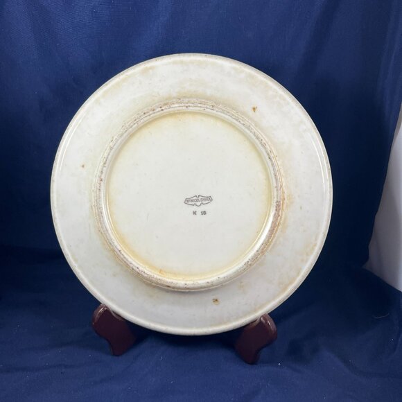 Vintage McNicol China Plate With Red Floral Border 10.25" Diameter Collectible T - Picture 2 of 2